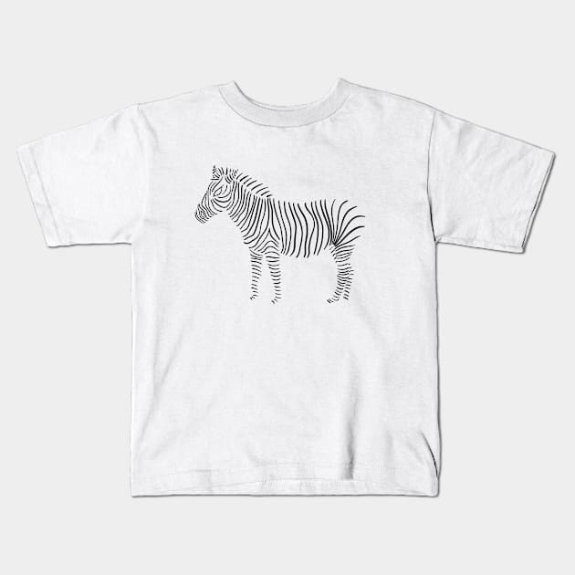 Mono zebra Kids T-Shirt by Krismilla 